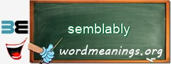 WordMeaning blackboard for semblably